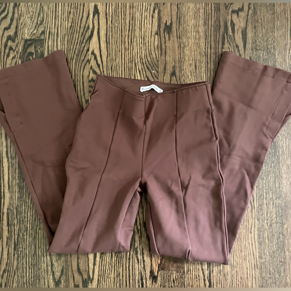 Abercrombie & Fitch Espresso Brown Flared Pants